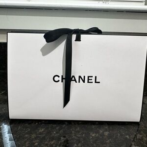 Chanel White Box with Black Ribbon